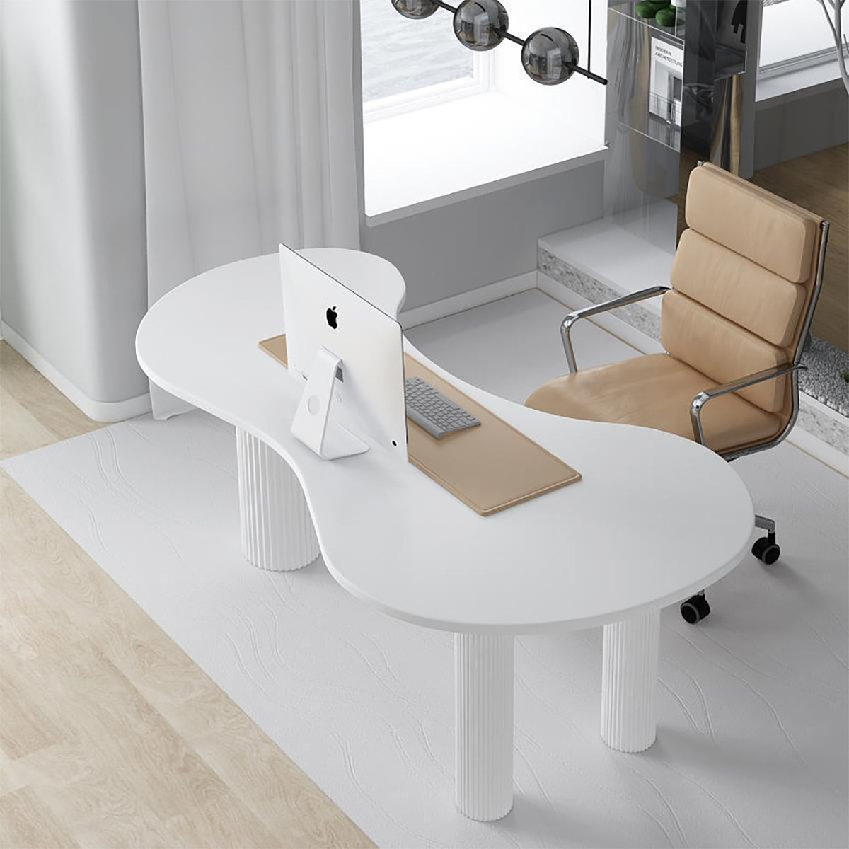 A Minimalist Desk Suits You - Irregular Shaped Computer Desk – Zimasya ...