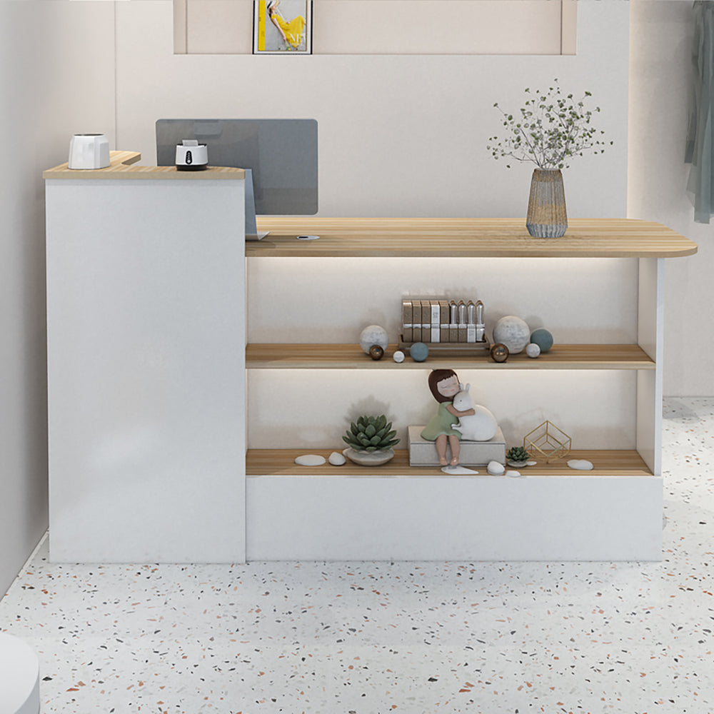 Minimalist Checkout Counter Small Reception Desk for Retail（Stock Items）