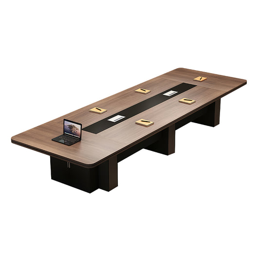 Luxury Long Office Conference Table with Side Storage Ziamsya