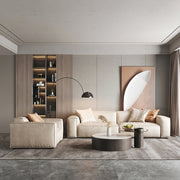 Modern Sofa with Armrests, Water-Resistant & High-Density Foam for Living Room