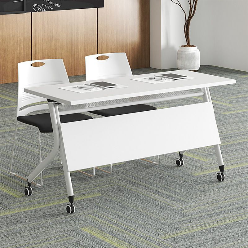 Modern White Multi-functional Meeting Table with Foldable Design