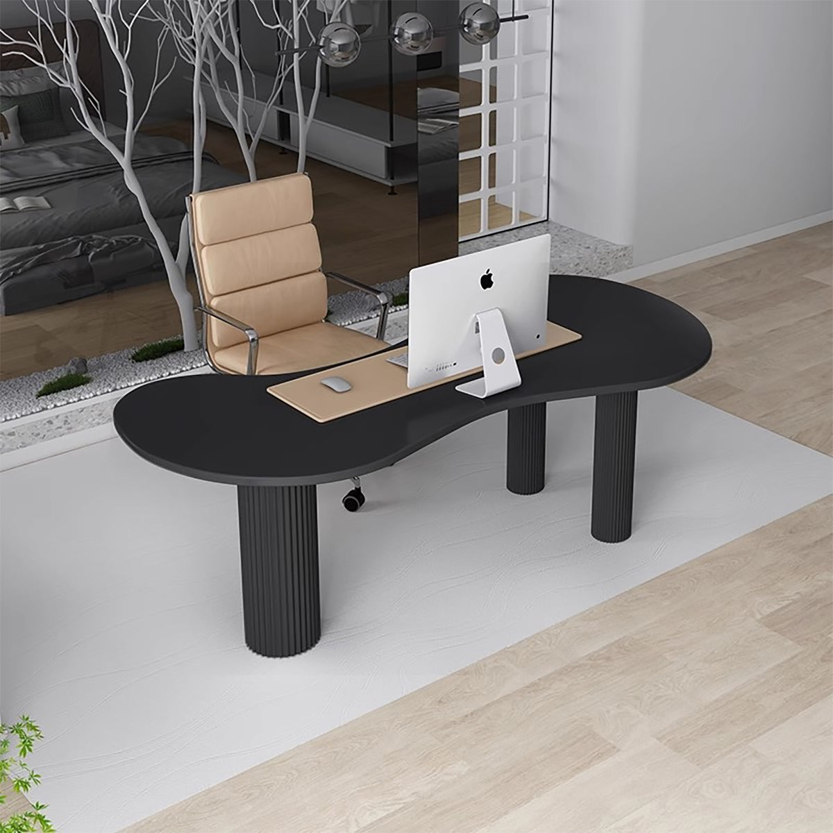 A Minimalist Desk Suits You - Irregular Shaped Computer Desk – Zimasya ...