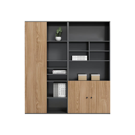 Modern L-Shaped Executive Desk with Side Storage & Modesty Panel zimasya