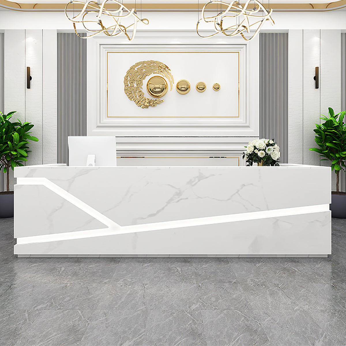 Minimalist Office Reception Desk with Counter Hotel Front Desk