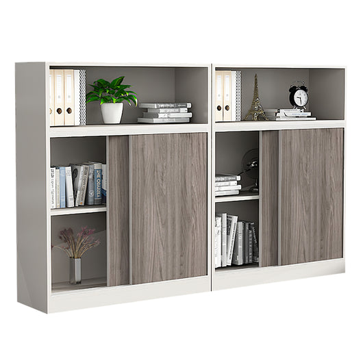 Wooden Office Small File Storage Cabinet with Sliding Doors Zimasya