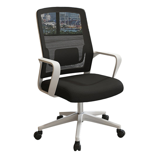 Minimalist Mobile Computer Office with Nylon Base and Casters Zimasya