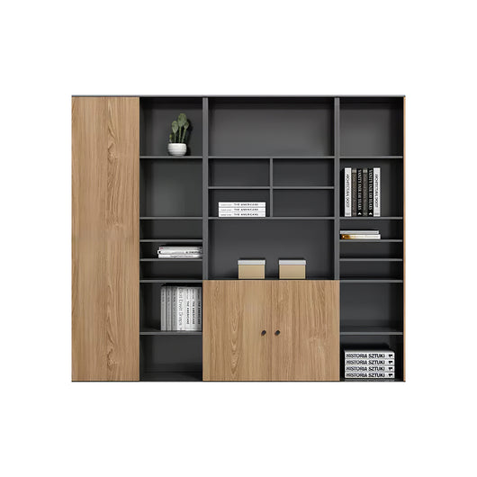 Modern L-Shaped Executive Desk with Side Storage & Modesty Panel zimasya