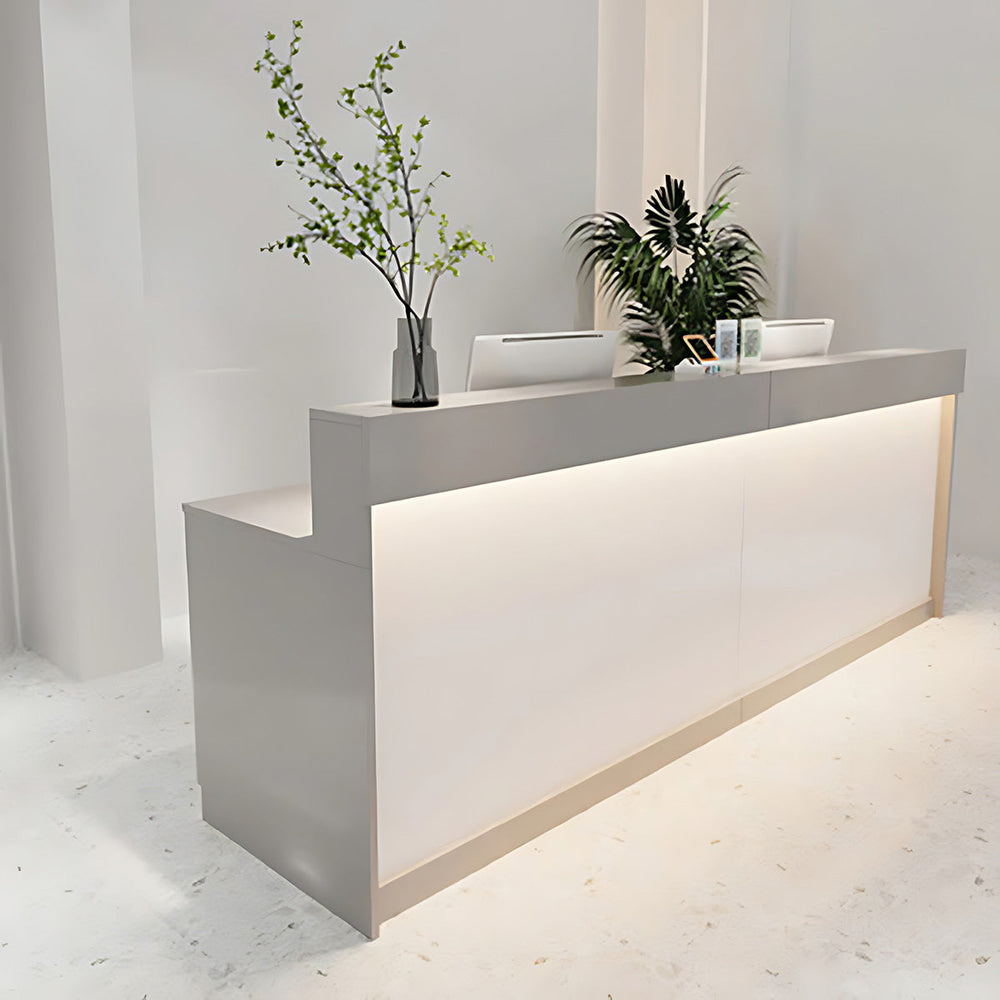 Minimalist Reception Desk with Raised Counter for Office or Retail Store（Sale Event）