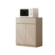 Sideboard cabinet in beige color option with solid hardwood frame