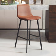 Adjustable Bar Stool with Backrest, Scratch-Resistant & Footrest for Kitchen Island