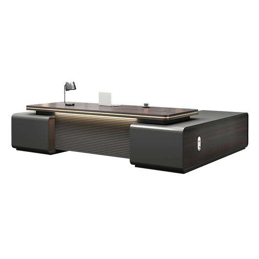 Luxury L-Shaped Boss Executive Desk with Lockable Drawers Zimasya