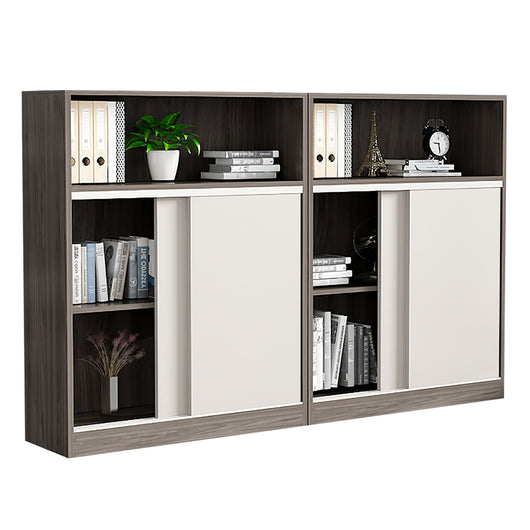 Wooden Office Small File Storage Cabinet with Sliding Doors Zimasya