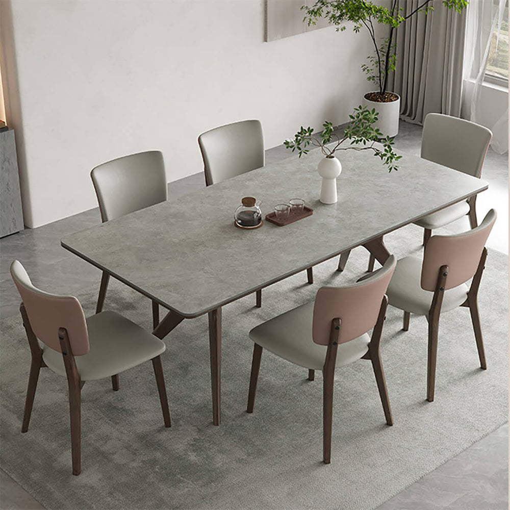 Wooden Frame Dining Table and Chair Set