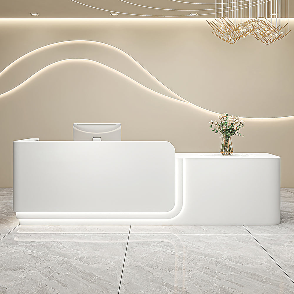 Minimalist Beauty Salon Reception Desk with LED Light
