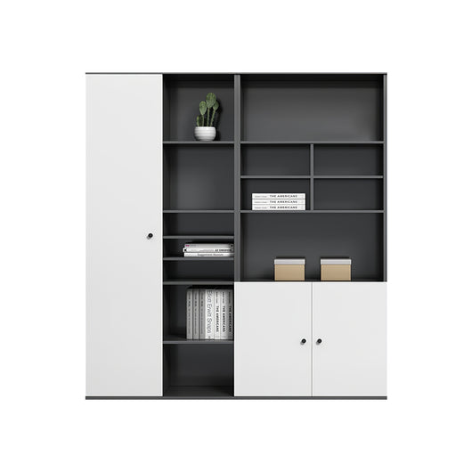 Modern L-Shaped Executive Desk with Side Storage & Modesty Panel zimasya
