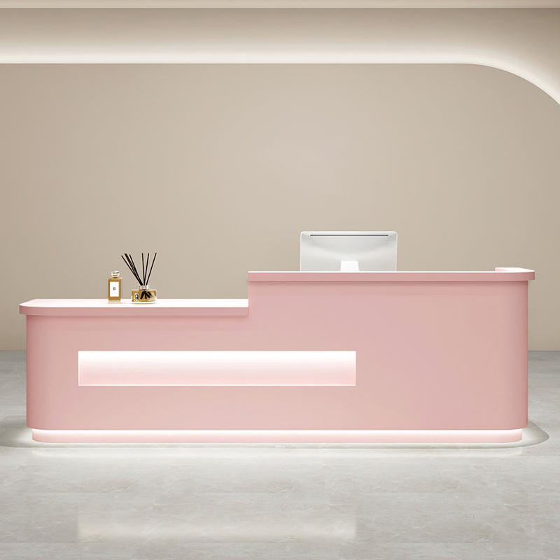 Modern salon reception desk front view