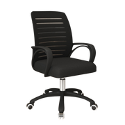 Ergonomic office chair in black color option with adjustable lumbar support