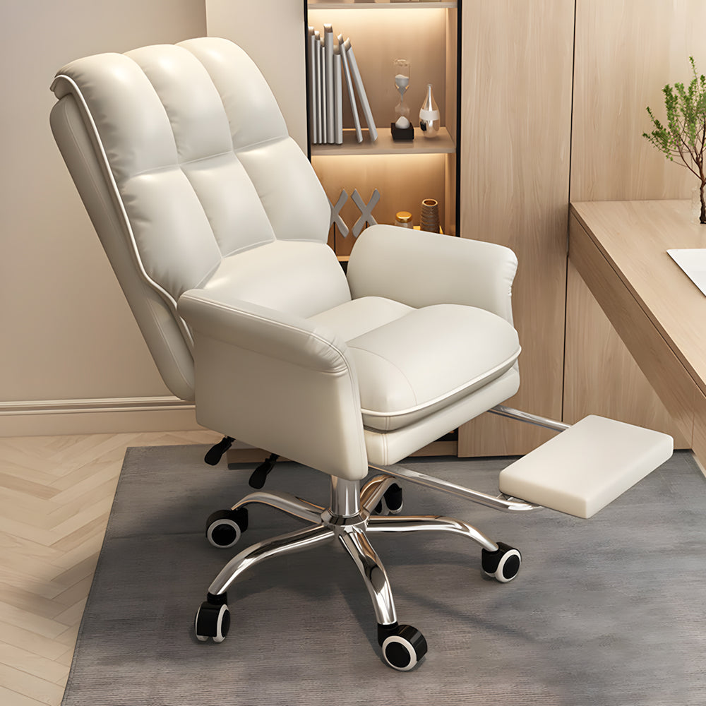 Modern Sliding Office Chair with Thick Padded Backrest for Home Office