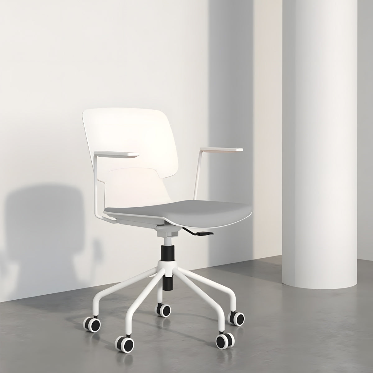 Minimalist Swivel Office Chair with Adjustable Height for Training & Conference