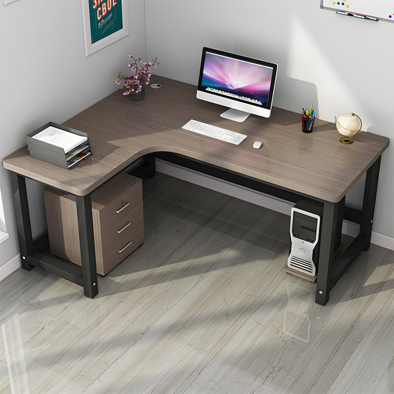 Minimalist L-Shaped Computer Desk with Corner Design for Home Office Table