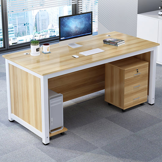 Minimalist Steel Frame Single Office Desk with Mobile Storage Cabinet Zimasya