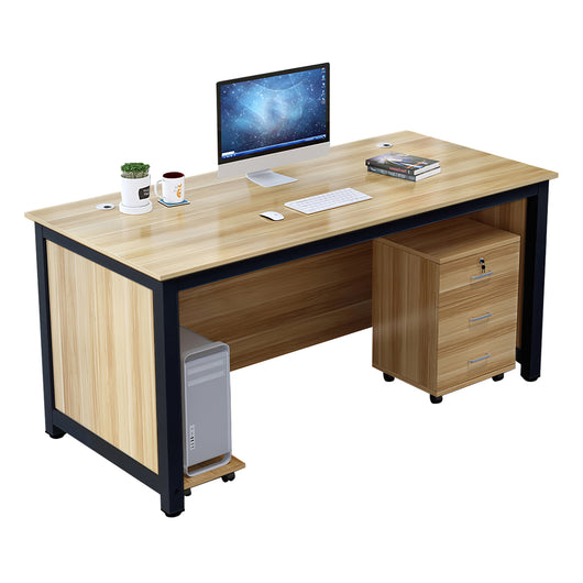Minimalist Steel Frame Single Office Desk with Mobile Storage Cabinet Zimasya