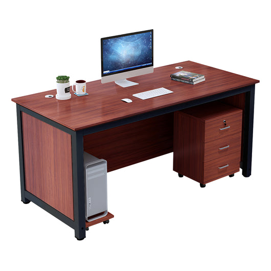 Minimalist Steel Frame Single Office Desk with Mobile Storage Cabinet Zimasya