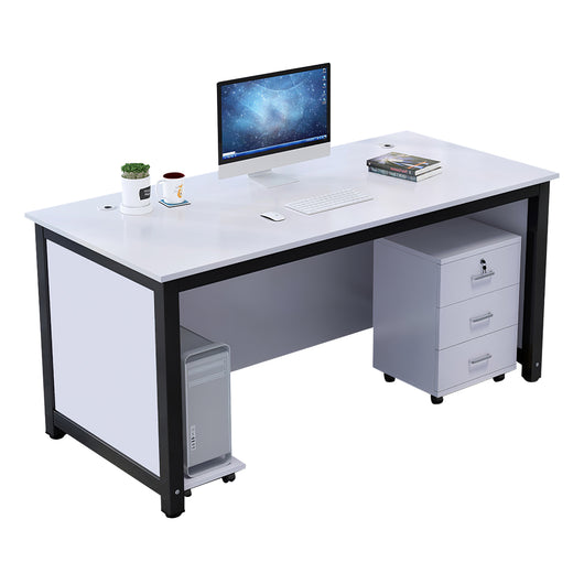 Minimalist Steel Frame Single Office Desk with Mobile Storage Cabinet Zimasya
