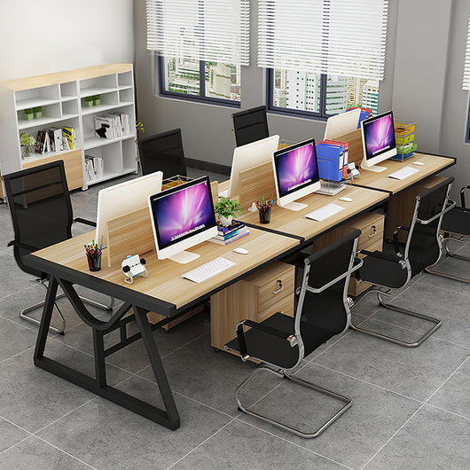 Minimalist Face-to-Face Office Desk with Mobile Storage Cabinet Zimasya