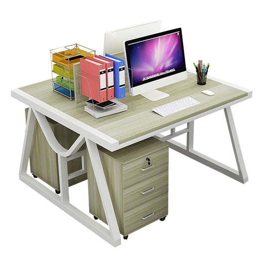 Minimalist Face-to-Face Office Desk with Mobile Storage Cabinet Zimasya