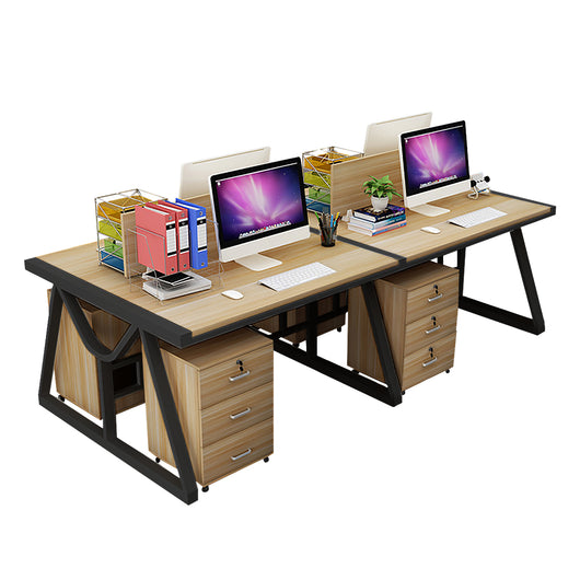 Minimalist Face-to-Face Office Desk with Mobile Storage Cabinet Zimasya