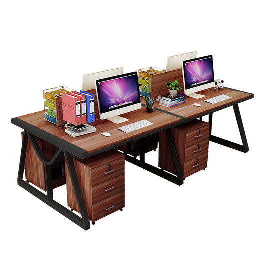 Minimalist Face-to-Face Office Desk with Mobile Storage Cabinet Zimasya