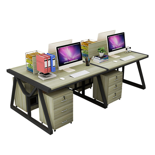 Minimalist Face-to-Face Office Desk with Mobile Storage Cabinet Zimasya