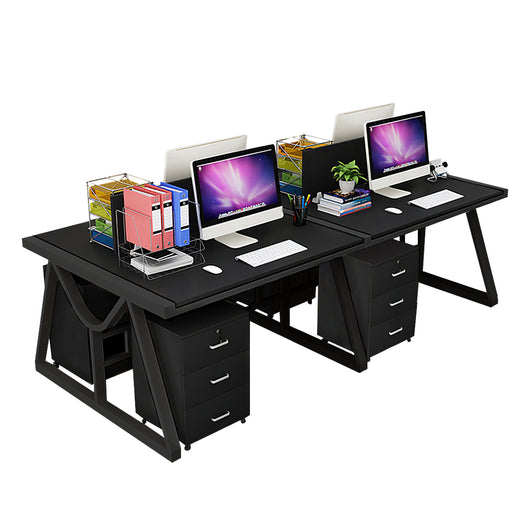 Minimalist Face-to-Face Office Desk with Mobile Storage Cabinet Zimasya