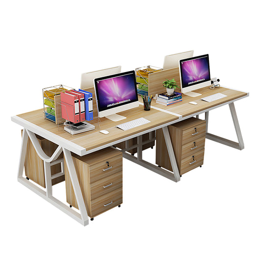 Minimalist Face-to-Face Office Desk with Mobile Storage Cabinet Zimasya