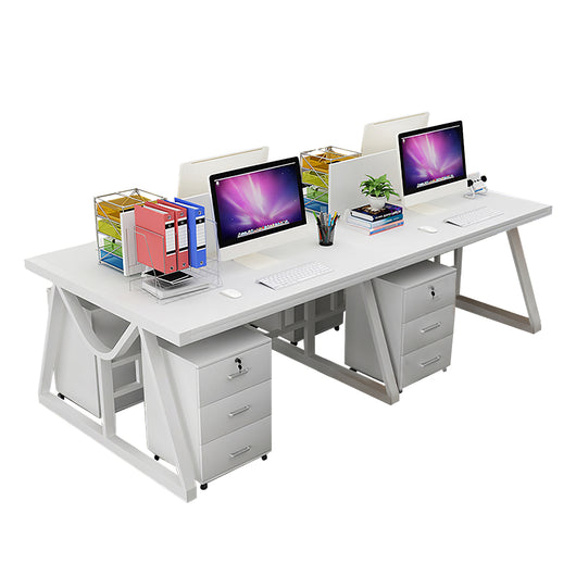 Minimalist Face-to-Face Office Desk with Mobile Storage Cabinet Zimasya