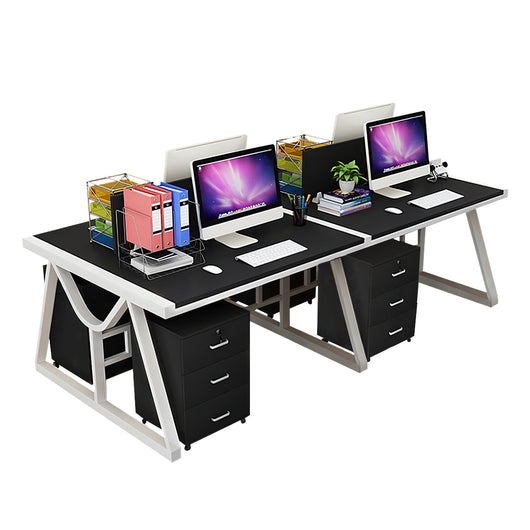 Minimalist Face-to-Face Office Desk with Mobile Storage Cabinet Zimasya