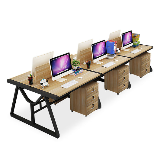 Minimalist Face-to-Face Office Desk with Mobile Storage Cabinet Zimasya