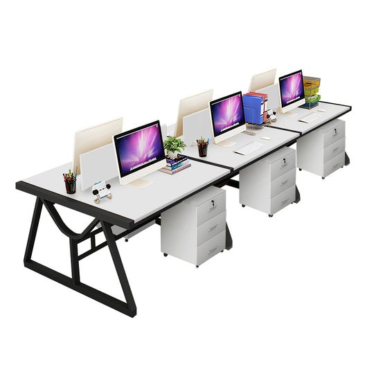 Minimalist Face-to-Face Office Desk with Mobile Storage Cabinet Zimasya