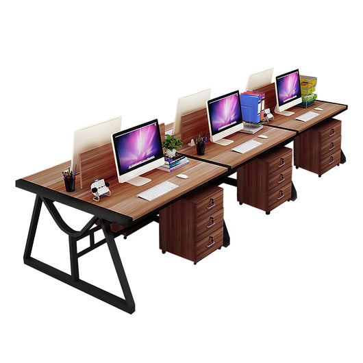 Minimalist Face-to-Face Office Desk with Mobile Storage Cabinet Zimasya