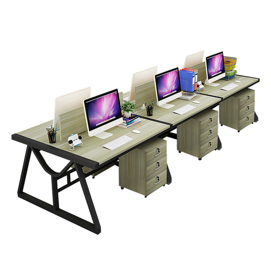 Minimalist Face-to-Face Office Desk with Mobile Storage Cabinet Zimasya