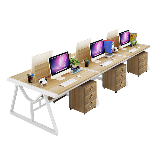Minimalist Face-to-Face Office Desk with Mobile Storage Cabinet Zimasya
