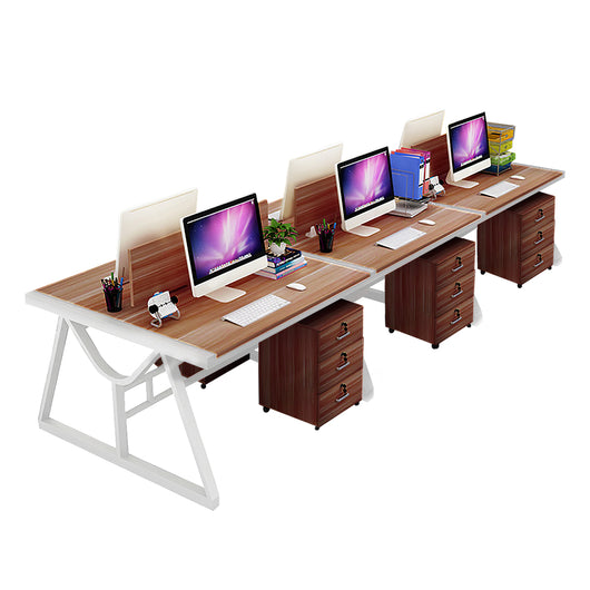Minimalist Face-to-Face Office Desk with Mobile Storage Cabinet Zimasya