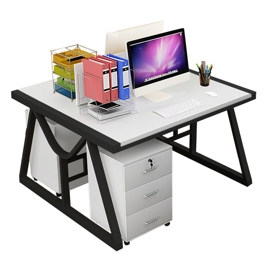 Minimalist Face-to-Face Office Desk with Mobile Storage Cabinet Zimasya