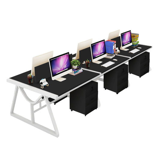 Minimalist Face-to-Face Office Desk with Mobile Storage Cabinet Zimasya