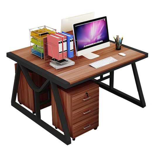 Minimalist Face-to-Face Office Desk with Mobile Storage Cabinet Zimasya