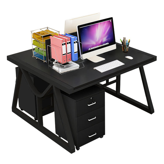 Minimalist Face-to-Face Office Desk with Mobile Storage Cabinet Zimasya