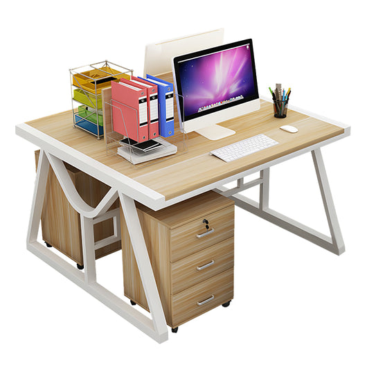 Minimalist Face-to-Face Office Desk with Mobile Storage Cabinet Zimasya