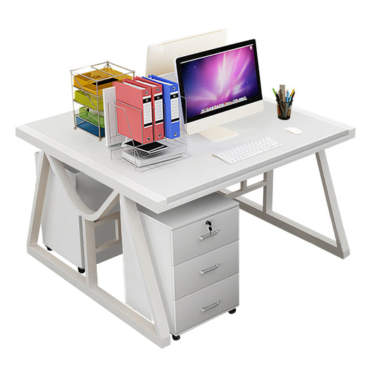 Minimalist Face-to-Face Office Desk with Mobile Storage Cabinet Zimasya