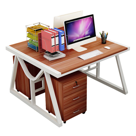 Minimalist Face-to-Face Office Desk with Mobile Storage Cabinet Zimasya